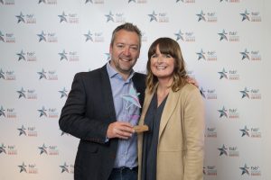 James and Sarah Martin, Glawning Ltd- Microbusiness of the Year 2022 winners. James is on the left and Sarah is stood on the right.