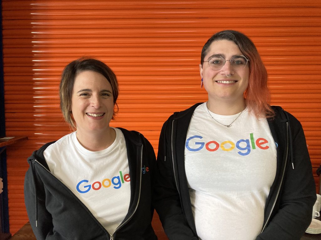 From left, Alison Ellerbrook and Zoe Boyd, Google Digital Garage coaches in digital skills