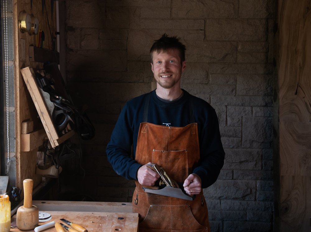 Tom Addison in his studio which is flourishing after Growth Hub Support