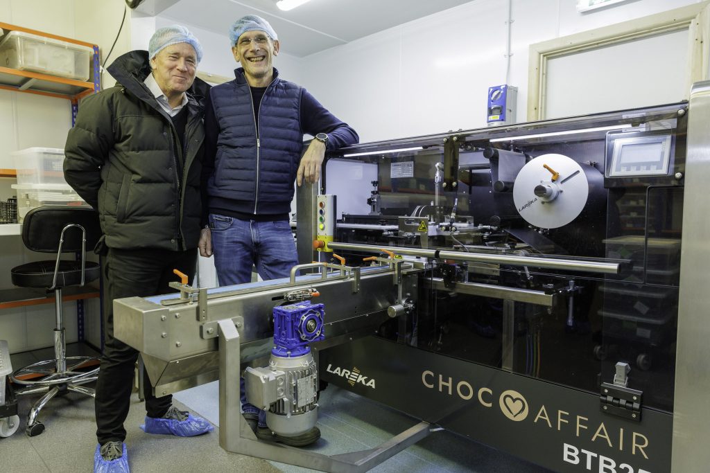 Mike Pennington and Julian Barrie at York chocolatier Choc Affair